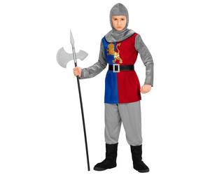 Widmann Medieval Knight (Coat, Pants, Belt, Boot Covers, Hood) (128 cm / 5-7 Yea