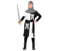 Widmann Medieval Warrior - White (Coat, Belt, Hood) (128 cm / 5-7 Years) Differe