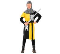 Widmann Medieval Warrior - Yellow (Coat, Belt, Hood) (128 cm / 5-7 Years) Differ