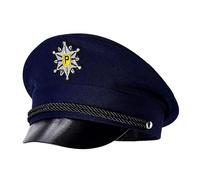 W WIDMANN MILANO Party Fashion - Gorra de policía para adultos, azul oscuro, gorra de policía, policía, gorra, uniforme, disfraz de policía