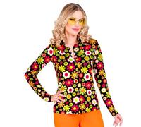 W WIDMANN MILANO Party Fashion - 60s blusa para damas, hippie, reggae, flower power, disco fever, Schlagermove