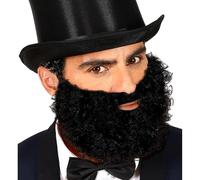 W WIDMANN MILANO Party Fashion, Barba y bigote negros, estilo único, versátil para todos los disfraces, fácil de aplicar, cómodo, personalizable para un look original