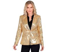 WIDMANN MILANO PARTY FASHION - Blazer de moda de fiesta con lentejuelas para señoras, Disco Fever, Schlagermove, Showgirl, Chaqueta