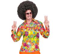 WIDMANN MILANO PARTY FASHION - Camisa años 60 para hombre, Hippie, Reggae, Flower Power, Disco Fever, Schlagermove