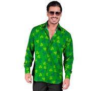 WIDMANN MILANO PARTY FASHION - Camisa Día de San Patricio para hombre, Irlanda, Trébol, Fiesta Lema Irlandés