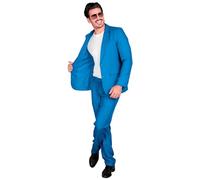 WIDMANN MILANO PARTY FASHION - Disfraz de Mr. Azure, traje azul claro, chaqueta y pantalón, showman, discoteca, fiesta temática del casino