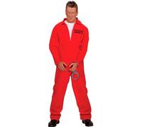 W WIDMANN MILANO Party Fashion - Traje de preso, prisionero, recluso, convicto, delincuente, disfraces de carnaval