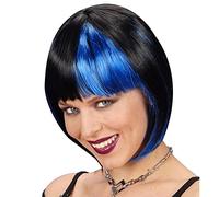 WIDMANN MILANO PARTY FASHION - Peluca Zoey, negra con mechas, bob, pelo sintetico, peinados cortos, peluca pelo corto mujer