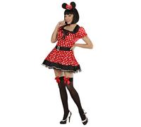 Widmann Mouse Girl (Dress With Sewn-In Petticoat, Ears) (L) Red