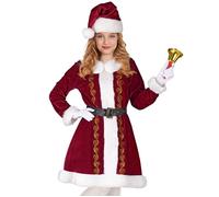 W WIDMANN MILANO Party Fashion - Disfraz infantil de Sra. Santa Claus, vestido de Navidad, Papá Noel, disfraz de Navidad