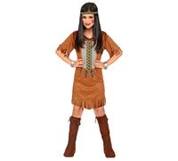 Widmann Native Indian (Dress, Headband) (128 cm / 5-7 Years) Brown