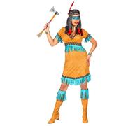 Widmann Native Indian (Dress, Headband With Feather) (XS) Brown