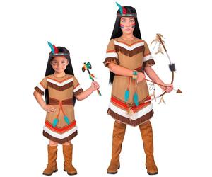 Widmann Native Indian (Dress With Belt, Headband With Feathers) (128 cm / 5-7 Ye
