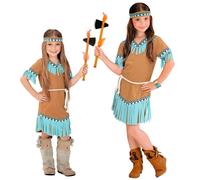 Widmann Native Indian (Shirt, Pants, Headband) (158 cm / 11-13 Years) Brown