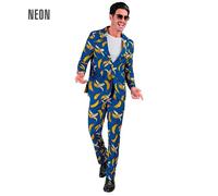 Widmann Neon Banana Party Fashion Suit (Jacket, Pants) (XL) Blue