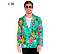 Widmann Neon Flamingo Party Fashion Jacket (Jacket) (S) Turquoise / Light Blue