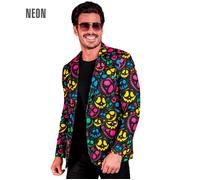 W WIDMANN MILANO Party Fashion - Chaqueta de hombre, chaqueta de traje, brilla bajo luz ultravioleta, disfraz de Halloween
