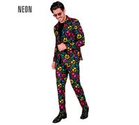 Widmann Neon Ghosts Party Fashion Suit (Jacket, Pants) (S) Different Colors