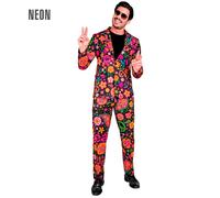 Widmann Neon Hippie Party Fashion Suit (Jacket, Pants) (M) Different Colors