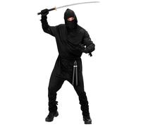 Widmann Ninja (Hooded Coat, Pants, Belt, Mask, Arm & Leg Ties) (L) Black
