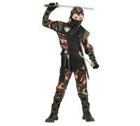 Widmann Ninja Soldier (Hooded Coat With Ties, Pants With Ties, Belt, Mask) (140