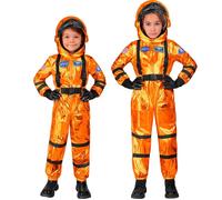 Widmann Orange Astronaut (Jumpsuit, Helmet) (116 cm / 4-5 Years) Orange