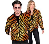 Widmann Party Fashion Bomber (Animalier Tiger Sequin Bomber) (L/XL) Orange