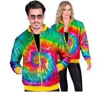 Widmann Party Fashion Bomber (Tie Dye Sequin Bomber) (S/M) Rainbow