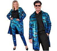 Widmann Party Fashion Coat (Blue Waves Sequin Coat) (L/XL) Turquoise / Light Blu