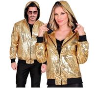 Widmann Party Fashion Hooded Bomber (Gold Sequin Hooded Bomber) (S/M) Gold