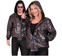 Widmann Party Fashion Hooded Bomber (Multicolor Sequin Hooded Bomber) (L/XL) Dif