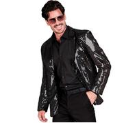Widmann Party Fashion Jacket (Black Sequin Jacket) (M) Black