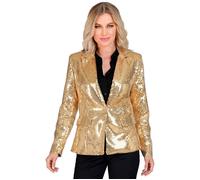 W WIDMANN MILANO Party Fashion - Blazer de Lentejuelas para Mujer | Chaqueta brillante con efecto purpurina, llamativo conjunto de fiesta para Carnaval, festivales y fiestas temáticas