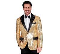Widmann Party Fashion Jacket (Gold Sequin Jacket With Satin Collar And Pockets)