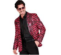 Widmann Party Fashion Jacket (Pink Animalier Sequin Jacket) (S) Pink