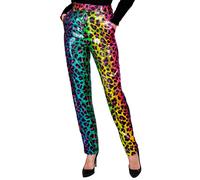 Widmann Party Fashion Pants (Rainbow Animalier Leopard Sequin Pants) (S) Rainbow