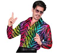 Widmann Party Fashion Shirt (Animalier Leopard Sequin Shirt) (XXL) Gold