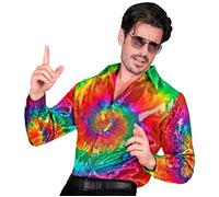Widmann Party Fashion Shirt (Tie Dye Sequin Shirt) (L/XL) Rainbow