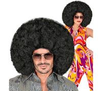Widmann - Peluca Giant Afro, peluca rizada, pelo sintético, Disco Fever, años 70, fiesta temática, carnaval