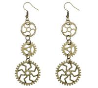 W WIDMANN MILANO Party Fashion- Steampunk Pendientes, Multicolor (Widmann S.r.l. 9771)