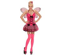 Widmann Pink Butterfly (Dress With Straps, Wings, Flower & Bow Hair Comb) (S)