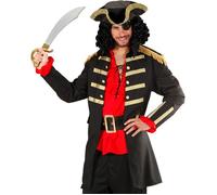 Widmann Pirate Captain (Coat, Hat) (L) Black