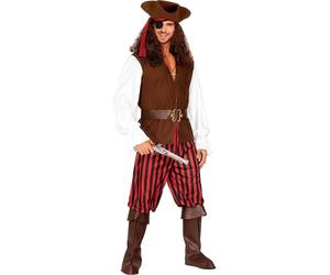 Widmann Pirate (Shirt With Vest, Pants, Belt, Boot Covers, Headband, Hat, Eye-Pa