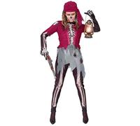 W WIDMANN MILANO Party Fashion - Disfraz de Pirata Esqueleto para señoras, bucanero, capitán, disfraz de Halloween