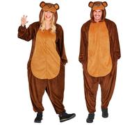 Widmann Plush Onesie Bear (Hooded Jumpsuit) (S/M) Brown
