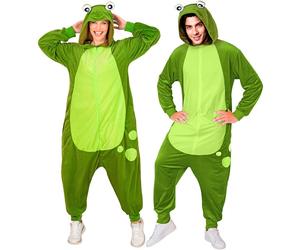 Widmann Plush Onesie Frog (Hooded Jumpsuit) (L/XL) Green