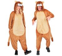 Widmann Plush Onesie Lion (Hooded Jumpsuit) (L/XL) Brown