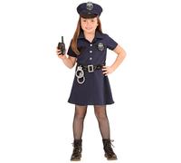 Widmann Police Girl (Dress, Belt, Hat, Handcuffs, Radio) (140 cm / 8-10 Years) B