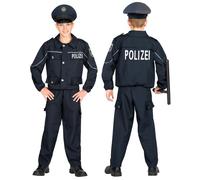 Widmann Police Girl (Dress, Belt, Hat, Handcuffs, Radio) (158 cm / 11-13 Years)