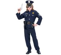 Widmann Police Officer (Jacket, Pants, Hat) (158 cm / 11-13 Years) Blue